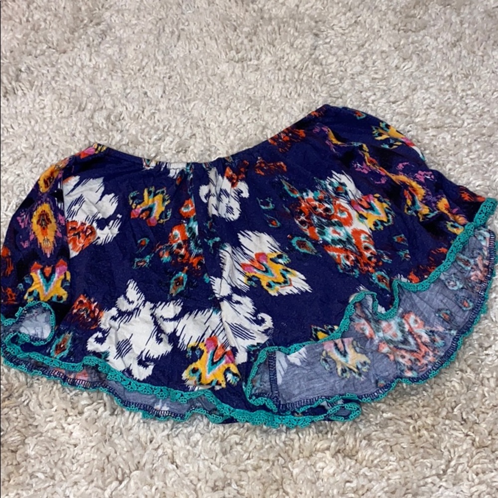 flowy patterned shorts
